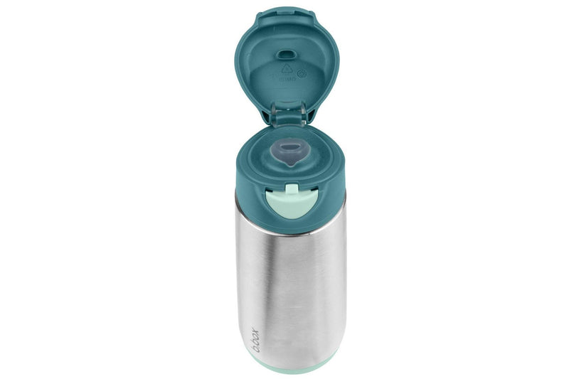 b.box: Insulated Sport Spout Bottle - Emerald Forest (500ml)