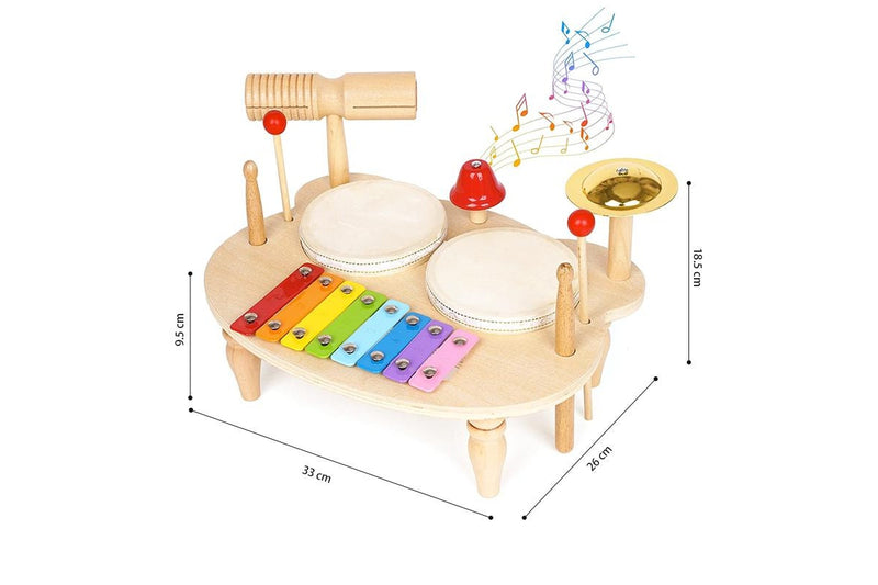 Kids Wooden Musical Instrument Set