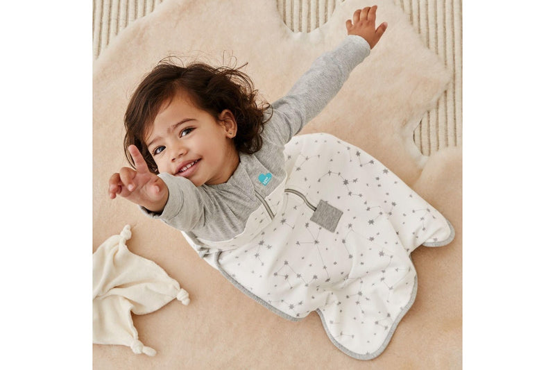 Love to Dream: Sleep Bag Organic Long Sleeve 1.0 TOG - Stellar White (Small)