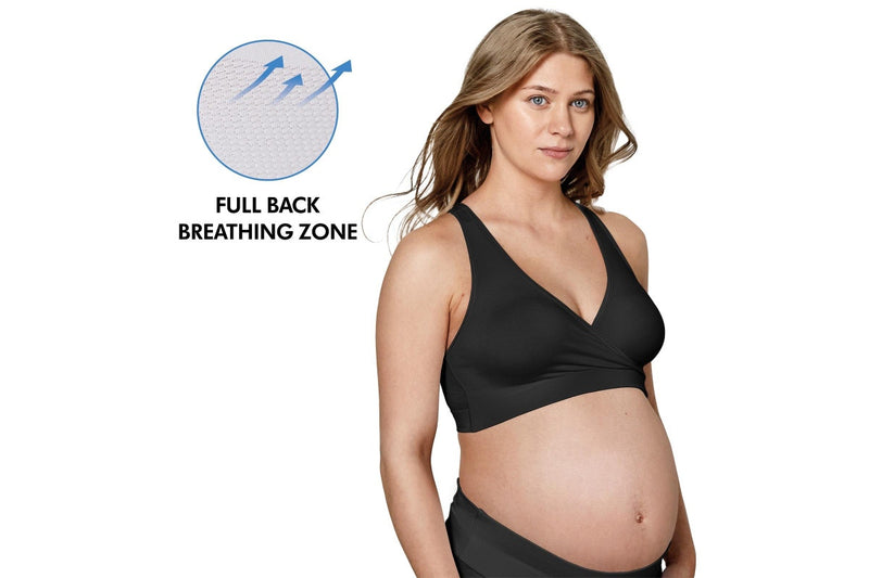 Medela: Keep Cool Sleep Maternity/Nursing Bra - Black (Large)