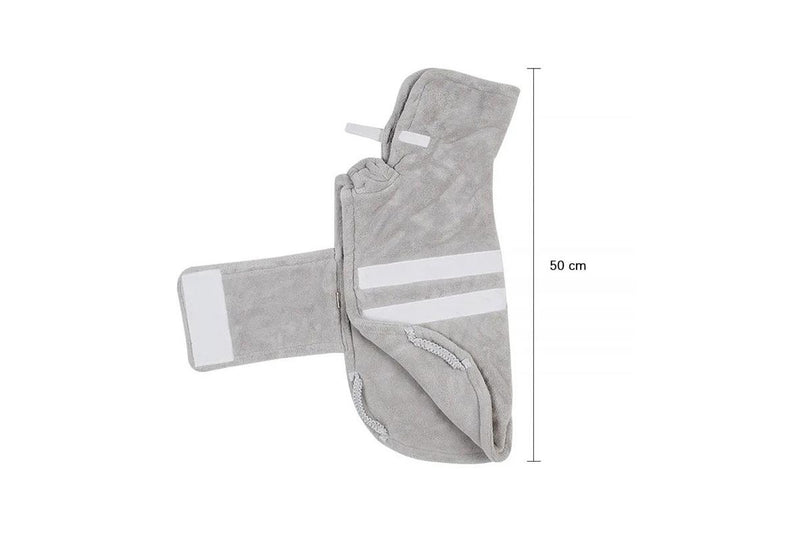 Petswol: Quick Drying Pet Bathrobe - Grey (S)