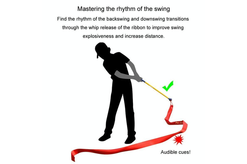 Hgb020 Golf Exerciser Ribbon Swing Stick Audible Practice To Improve Swing Speed