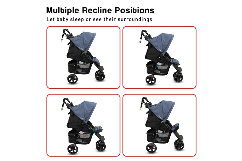 Veebee 3-Wheel Navigator Stroller - Glacier