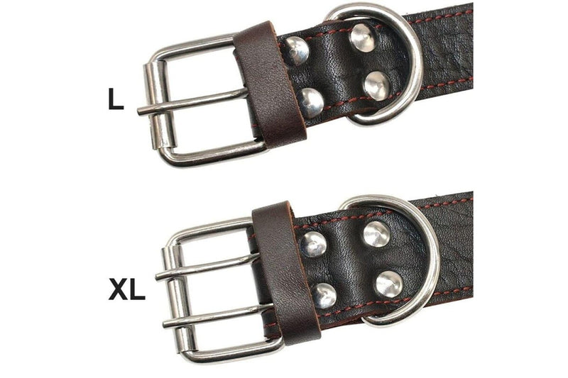 Durable Heavy Duty Leather Control Collar For Medium Large Dogs