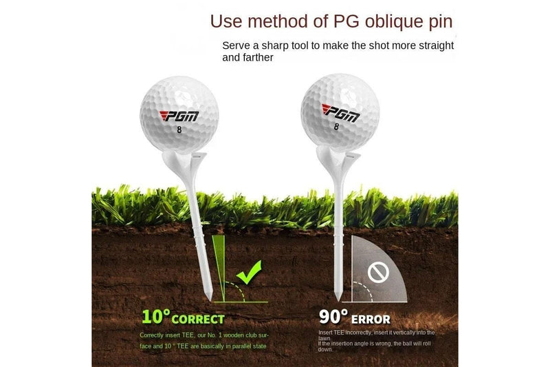 20Pcs /Box Qt031 83Mm Golf Ball Tee 10 Degree Angled Ball Spike Aiming Arrow