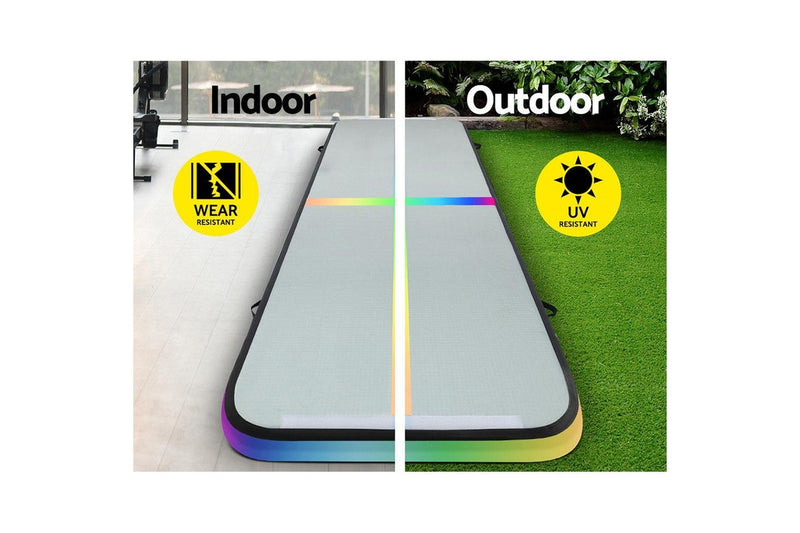 Everfit 4M Air Track Gymnastics Tumbling Exercise Mat Inflatable Mats + Pump - Multiple Colours - One Size