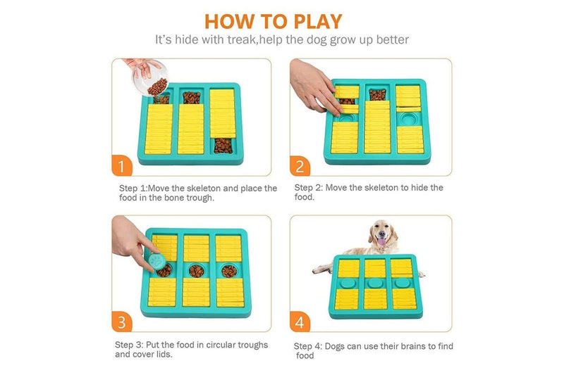 Eco-friendly Non-slip Slow Feeder Dog Toy Interactive Training Game For Small Medium Dog Increases