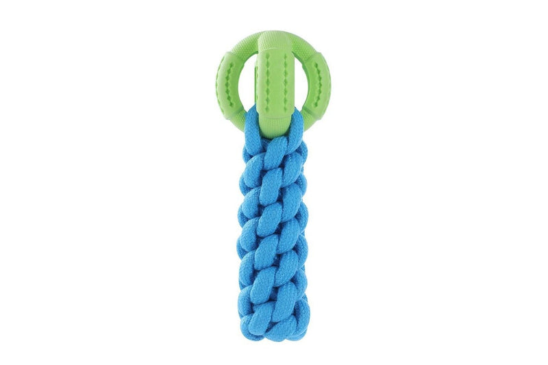 2x Paws & Claws Fetch N' Play Ball + Rope Tugger Dog Pet Toy Assorted 24x10x10cm