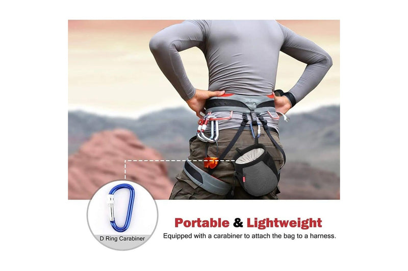 Climbing Gym Magnesium Powder Storage Adjustable Waist Belt Nonslip Chalk Bag Bouldering Gymnastics