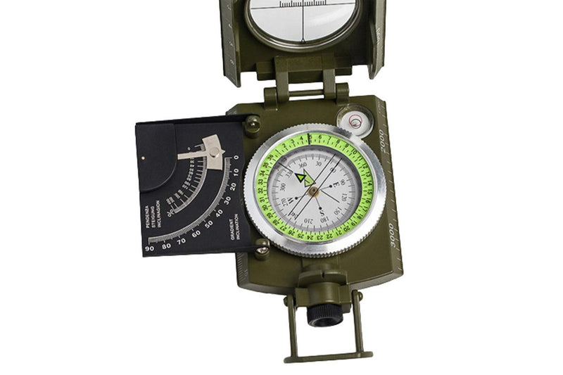 Hiking Compass With Sighting Clinometer Camping For Outdoor Activities - One Size