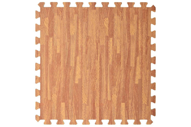 Floor Mats 6 Pcs Wood Grain Eva Foam