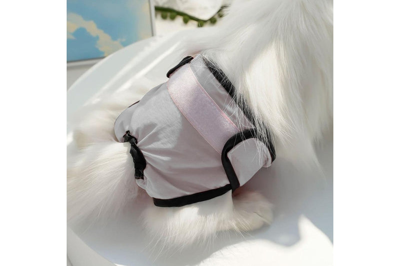 Washable Female Pet Nappy Diaper Dog Cat Physiological Pants Gray