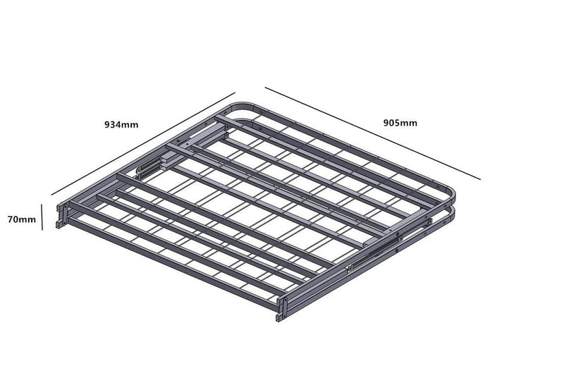 Foldable Metal Bed Frame - Single