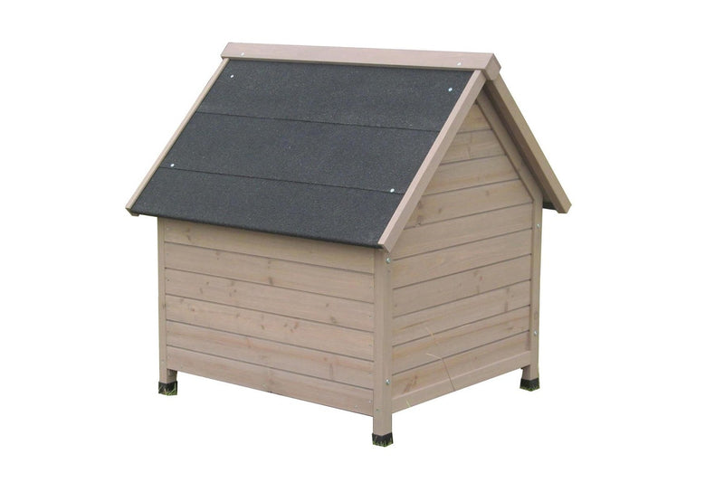 Solid Wood Outdoor Dog House Kennel - Medium