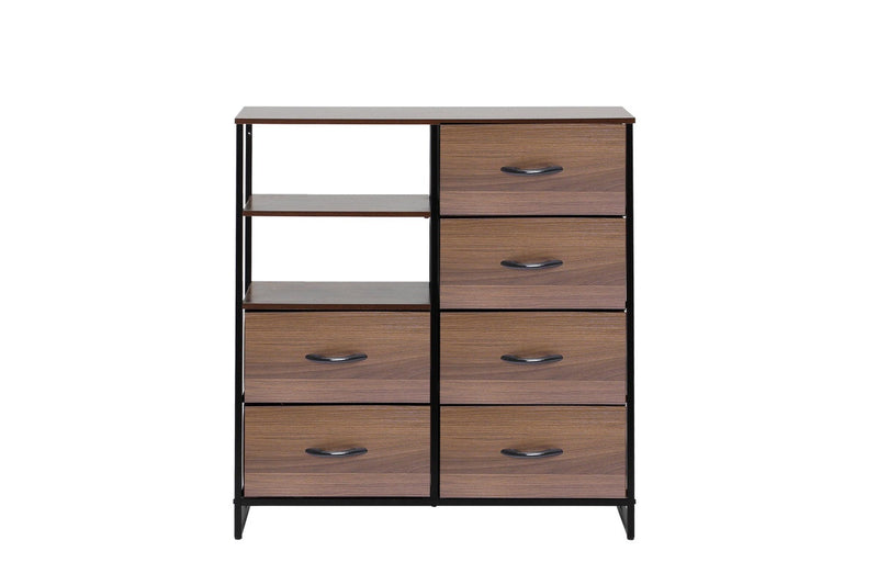 Ovela 6 Drawer Storage Chest With Shelf - Nordic Walnut