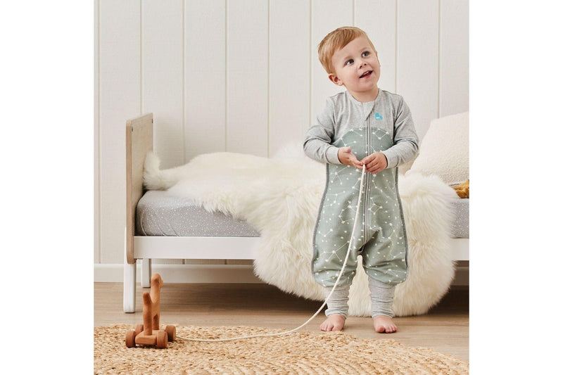 Love to Dream: Sleep Suit Organic Long Sleeve 1.0 TOG - Stellar Olive (6-12 Months)