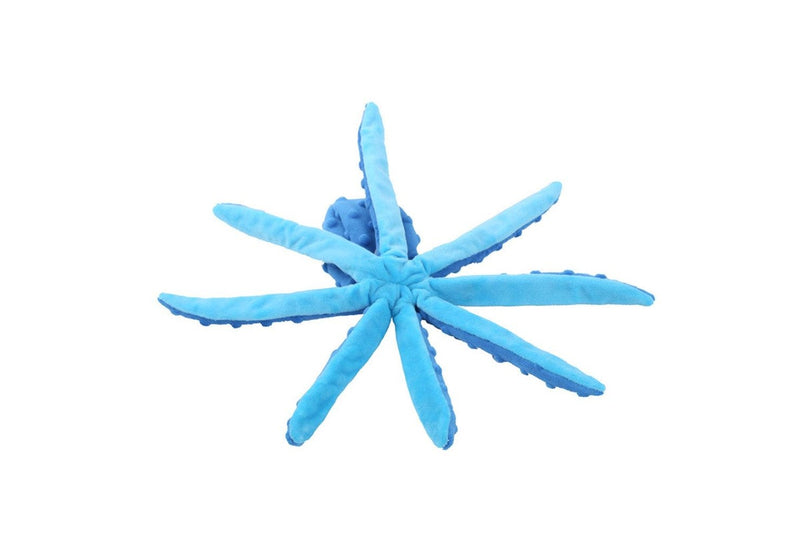 FancyGrab Dog Chew Toys Dog Squeaky Toys Octopus Squeaky Toys For Puppy Blue