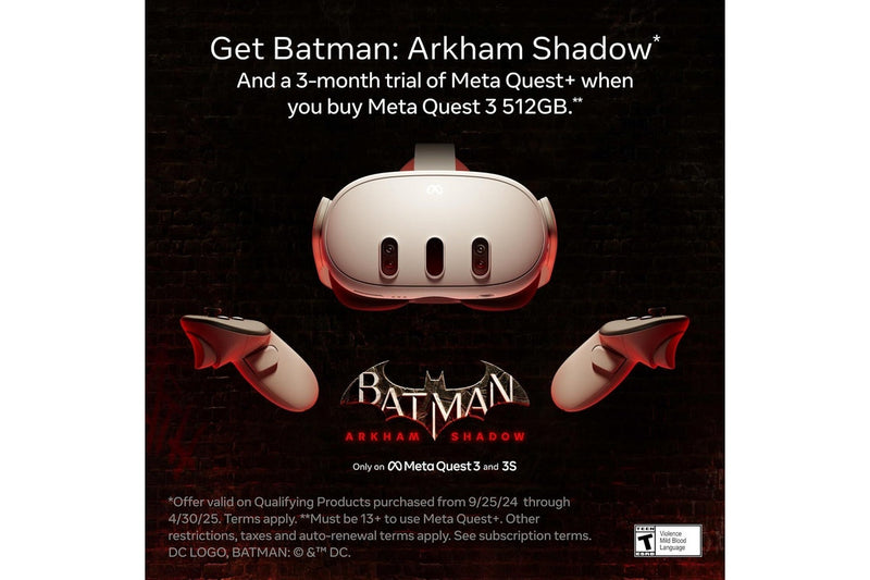 Meta Quest 3 512GB Advanced All-in-one VR Gaming Headset -- Get Batman: Arkham Shadow Headset