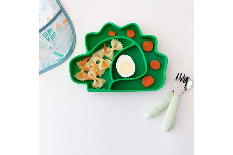 Bumkins: Silicone Grip Dish - Dinosaur