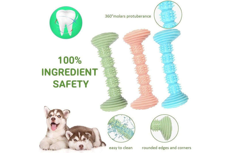 Durable Eco-friendly Dumbbell Shaped Dog Chew Toy For Small Dogs Teething Safe