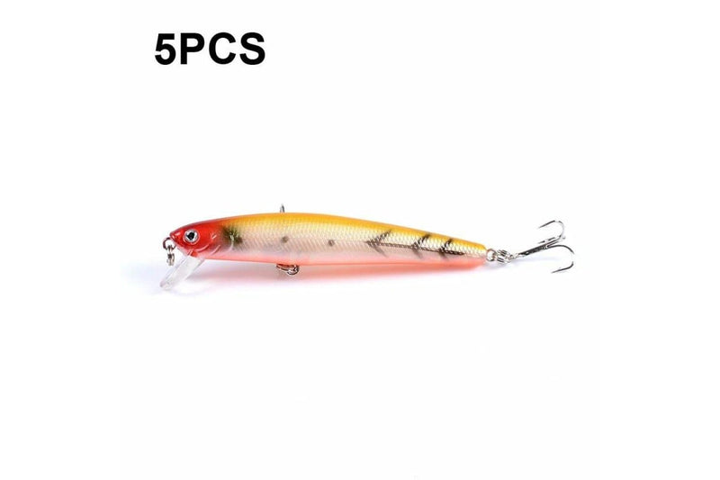 5 Piece Minnow Bionic Fake Bait 9.6cm/9.8g Plastic Floating Hard Bait