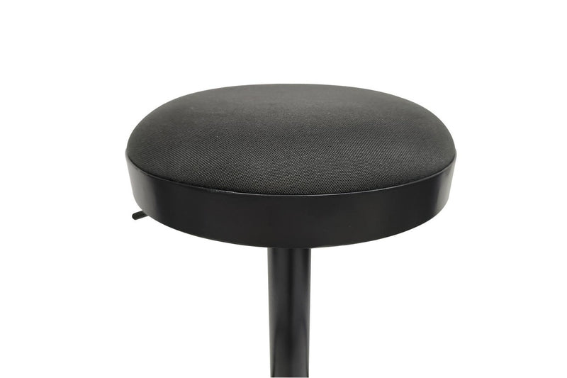 Fraser Country Set of 2 Adjustable Swivel Fabric Round Bar Stool - Black