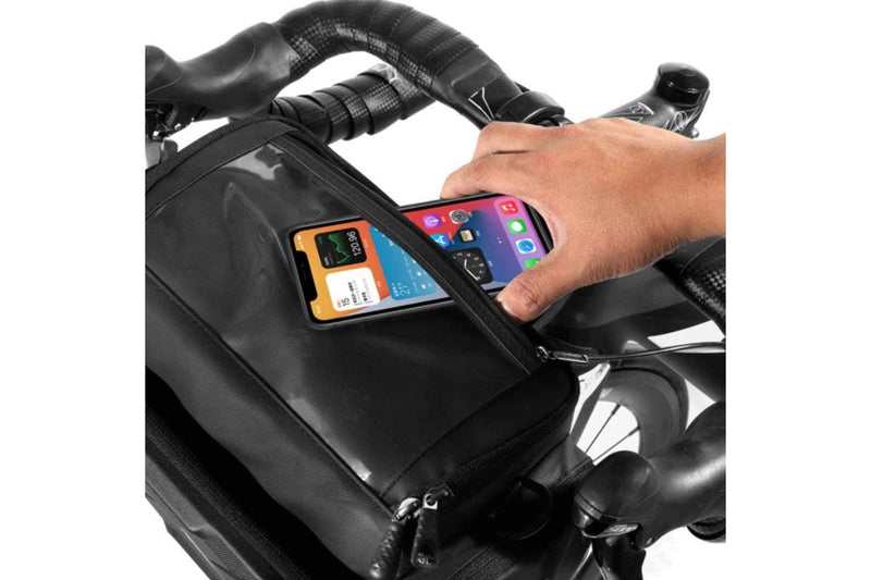 4L Rainproof Bike Handlebar Storage Bag with Touch Screen Strap Use for MTB