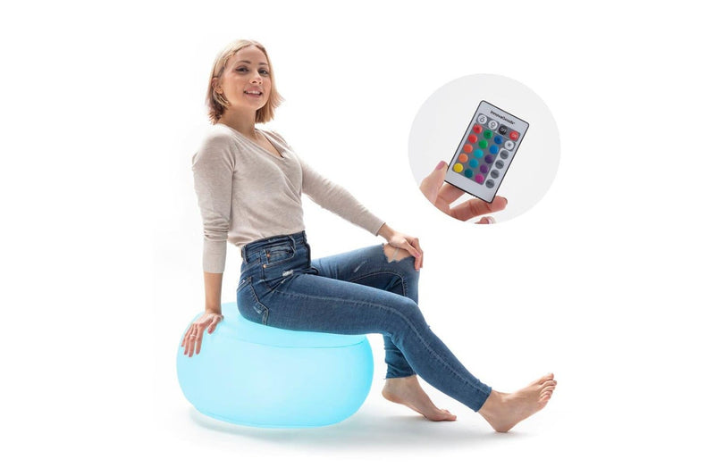 Inflatable Seat With Multicolour Led And Remote Control Pulight Innovagoods