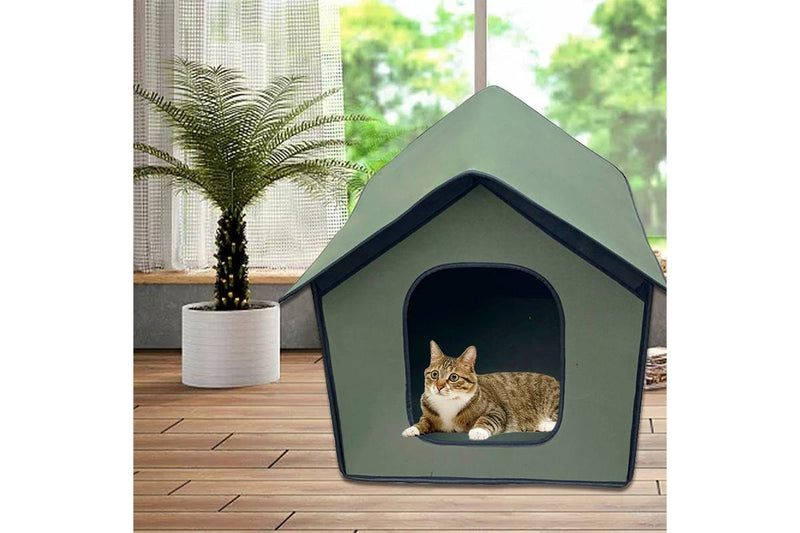 Medium Foldable Waterproof Outdoor Pet House - Green