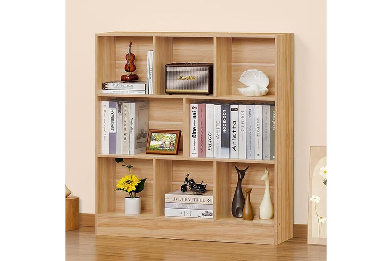 STORFEX 3-Tier Open Bookshelf - Wood