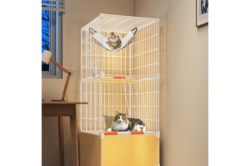 PETSWOL 2 Piece Reversible Cat Hammock - Spotted