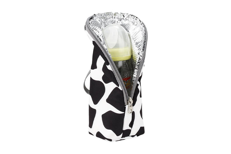 Portable Baby Feeding Milk Bottle Warmer Bag Insulation Thermal Bag Baby Bottle Holder White and Black