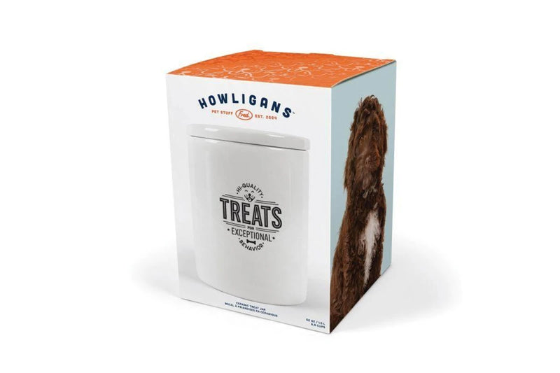 Fred: Howligans Ceramic Treat Jar - Exceptional Behaviour - White