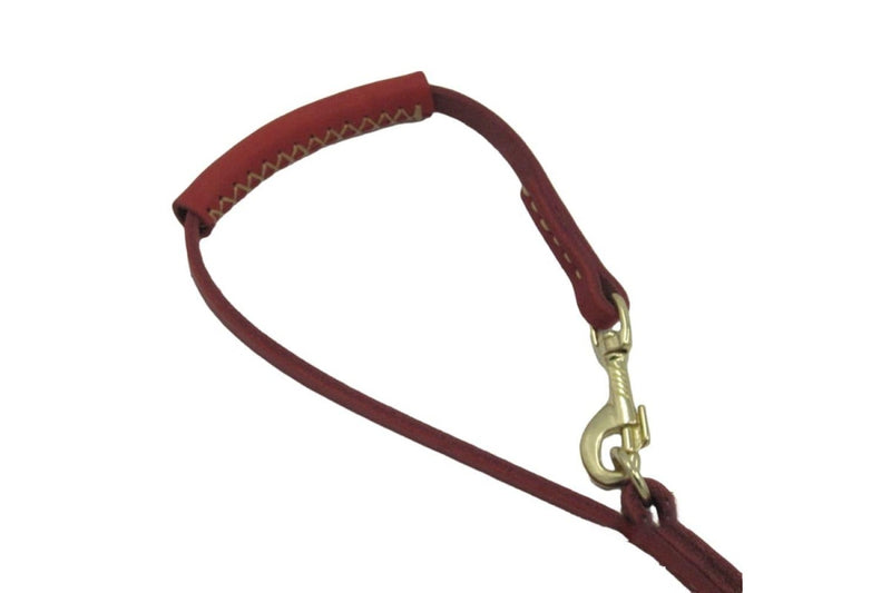 Leather Handle Dog Leash With p Shape Hook