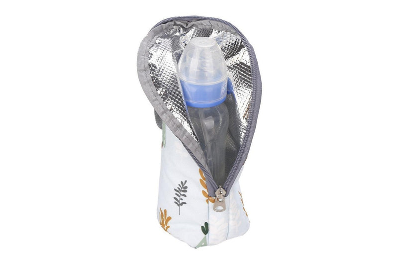 Portable Baby Feeding Milk Bottle Warmer Bag Insulation Thermal Bag Baby Bottle Holder White