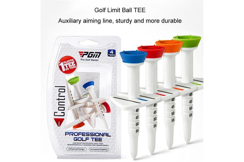 4Pcs /Box Qt022 Golf Tee Adjustable Limit Aiming Assist 77Mm Tee Length