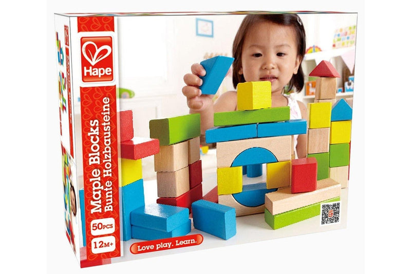 Hape: Maple Wood Blocks Set - 50pc