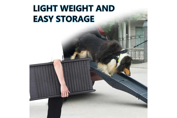 60" Foldable Pet Safety Bi-fold Ramp Ladder