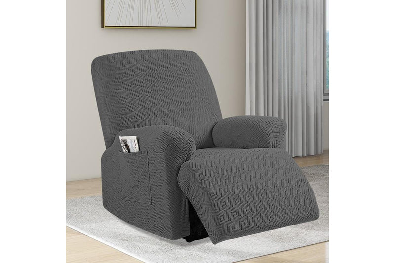 COMFEYA 1 Seater Recliner Cover for Lounge Chair - Dark Gray