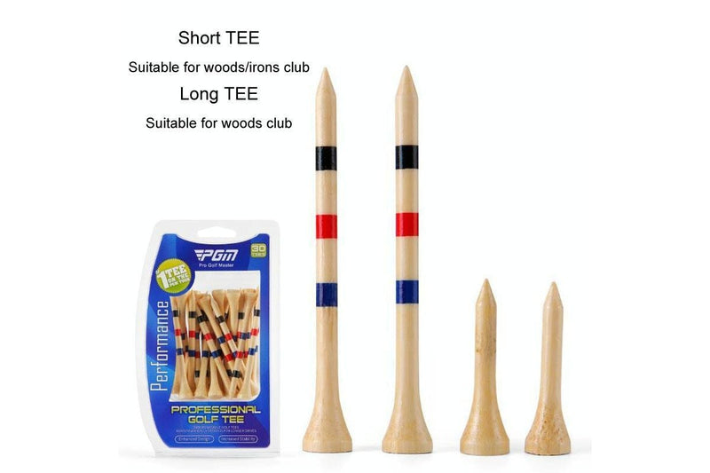 30Pcs /Box Qt030 Golf Bamboo Adjustable Height Spikes Depth Marker Tee