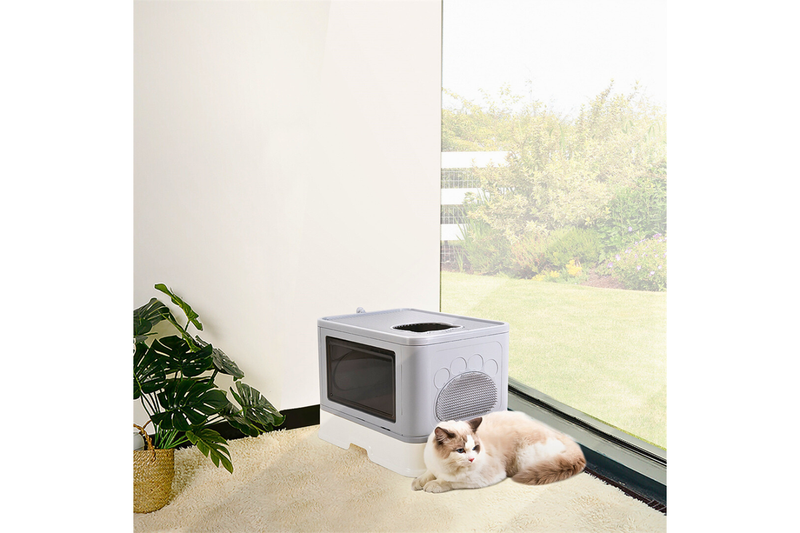 Stylish Cat Litter Box Enclosure With Portable Scoop Drawer