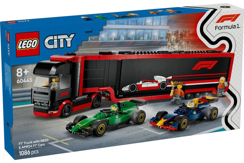 LEGO City: F1 Truck with RB20 & AMR24 F1 Cars - (60445)