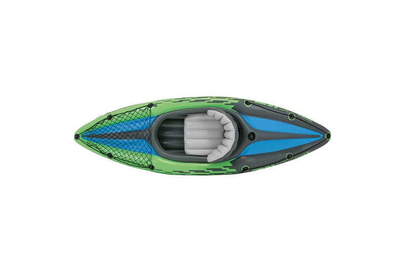 Intex Sports Challenger K1 Inflatable Kayak 1 Seat Floating Boat Oars River Lake