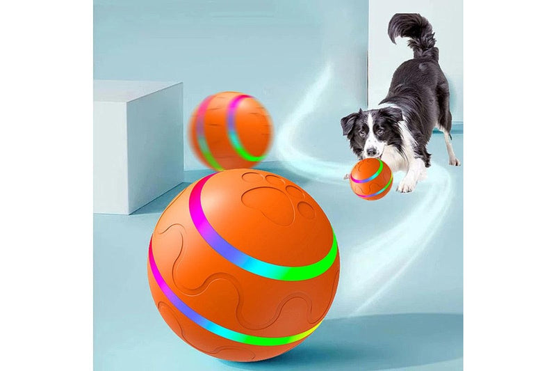 Pet Dog Cat Smart Toys Automatic Rolling Ball Electric Interactive For Training Self-Moving Kitten Supplie - Yellow With Remote