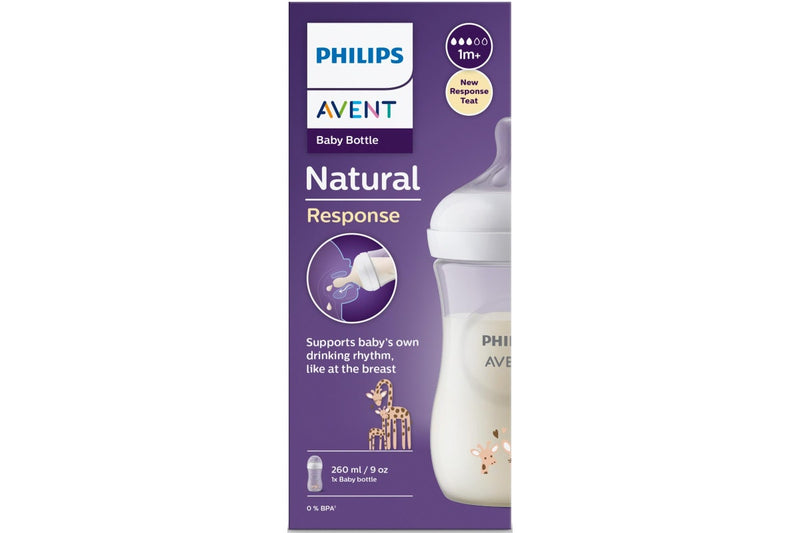 Avent: Natural Response Bottle - Giraffe (260ml)