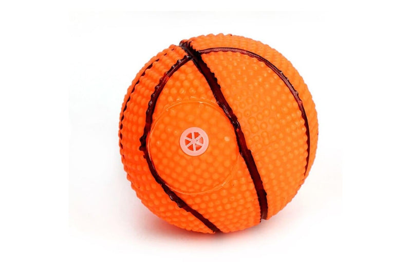 Durable Non-toxic Squeaker Dog Chew Football Basketball Soccer Ball Toy Fetch Play