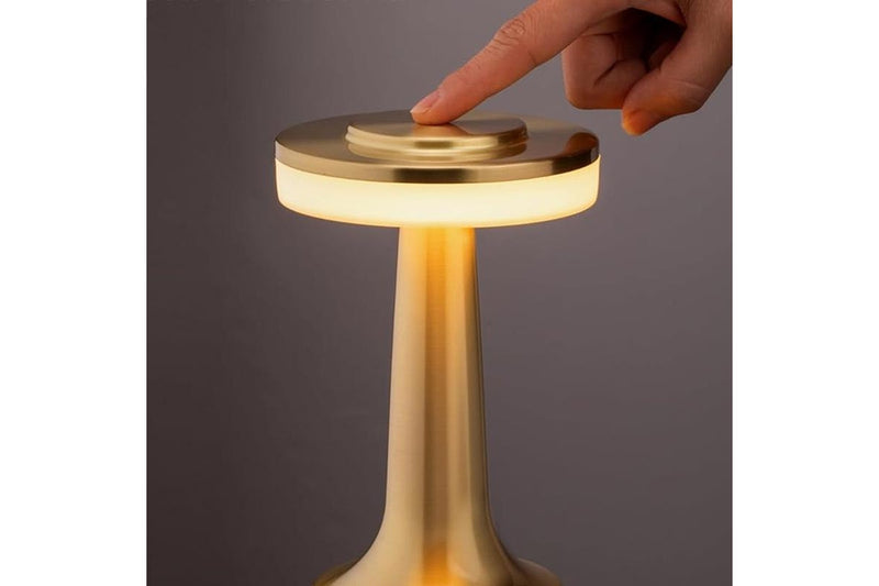 LUMIRO Portable LED Table Lamp with Touch Sensor - Gold