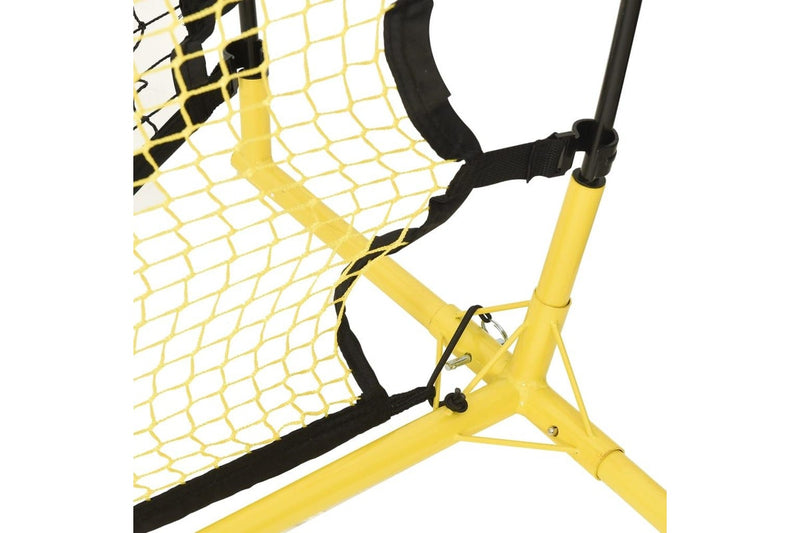 Football Rebounder Net Black And Yellow 183X85x120 Cm Polyester - One Size