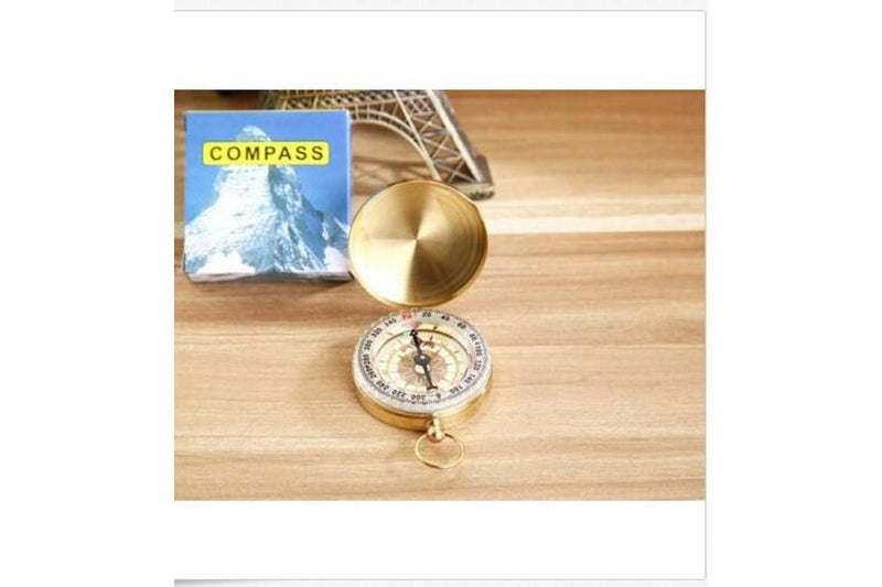 Gold mini Portable Pocket Navigation Compass for Camping Hiking Outdoor Sports