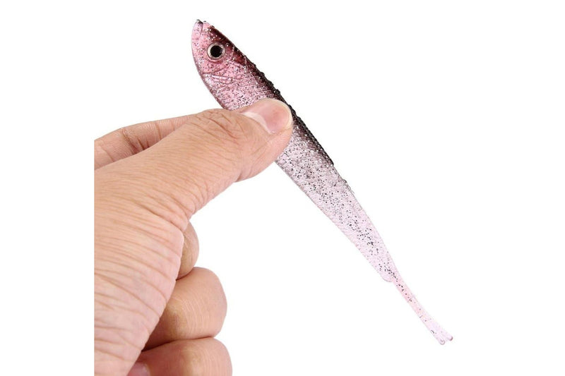 10 Piece Small Fish Shaped Sequin Fishing Lures 12.5cm Length